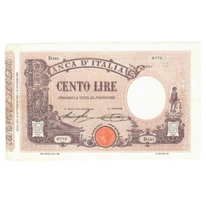 Kingdom of Italy, 100 Lire Matrix Decree Ministerial Decree 21-09-1925 G...