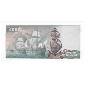 Italian Republic, 5000 Lira Colombo 2nd Type M.D. 20-05-19...