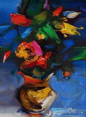 Zdzisław Constantin Majrowski-Meyro (ur. 1952), Abstrakcyjny bukiet, 2024