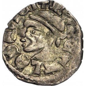 Ludwik Węgierski 1370-1382, Denar Saracen, krzyż bez kul