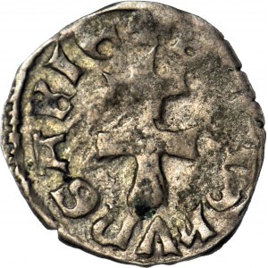Ludwik Węgierski 1370-1382, Denar Saracen, krzyż bez kul