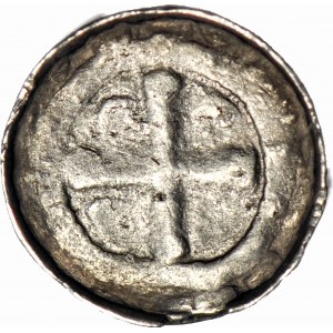 R-, Zbigniew (nejstarší syn W, Herman) Křížový denár oo 1097, rovný kříž/Maltský kříž