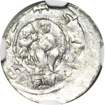 RR-, W. II Wygnaniec 1138-1146, Cracow denarius, fight with lion, cross