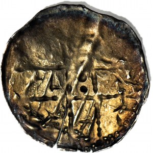Bolesław I Wysoki 1163-1201, Denar ok. 1177-1201, Postacie/Krzyż szeroki, R2