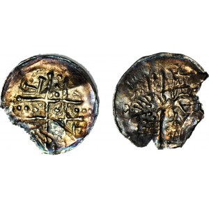 Boleslav I. Vysoký 1163-1201, denár okolo 1177-1201, znaky/široký kríž, R2, sada 2 kusov.