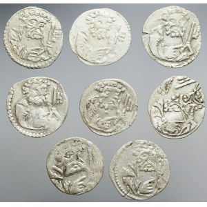 Śląsk, Legnica, Zestaw 8 halerzy, Ludwik II Brzeski 1413-1436 lub Elżbieta Brandenburska 1436-1449