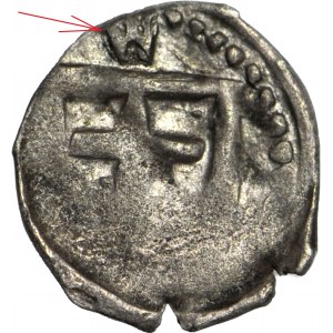 RRR-, Władysław Jagiełło 1386-1434, Denar, Wschowa, kropka przy orle, R7