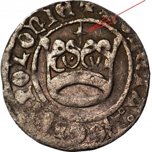 Alexander Jagiellonian, Crown half-penny, Cracow, CROSS on crown