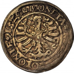 RRR-, Zygmunt I Stary, Grosz 1529, Kraków, przesunięcie bicia, MO nad orłem, Romańczyk R*