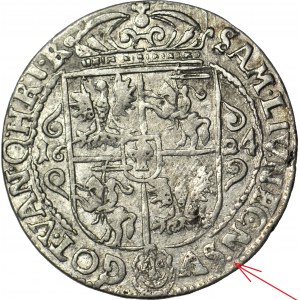 Žigmund III Vasa, Ort 1624, Bydgoszcz, PRVS.M+, neuvedená interpunkcia