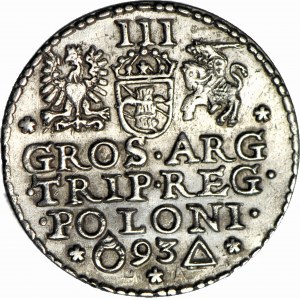 Zygmunt III Waza, Trojak 1593, Malbork, piękny