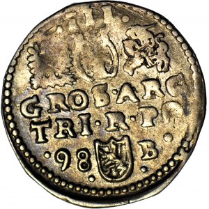 Sigismond III Vasa, Trojak 1598 Bydgoszcz, PXM percé sur POM