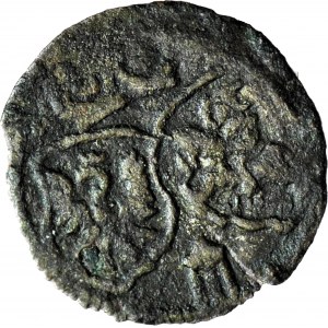 R-, Zygmunt III Waza, Denar 1623, Łobżenica, KROPKI