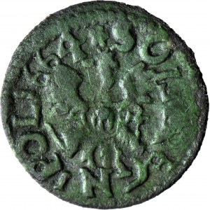 RR-, Jan Kazimierz, Szeląg koronny 1664, naśladownictwo hetmana Piotra Doroszenki, Lisianka