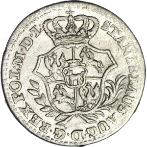 Stanisław A. Poniatowski, Półzłotek 1767 FS, Warszawa, ładny