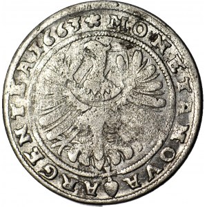 RR-, Silesia, George III of Brest, 15 krajcars 1663, BRZEG, UNNOTED!