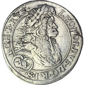 Silesia, Leopold I, 15 krajcars 1694, MMW, Wroclaw, tip B.REX., large bust