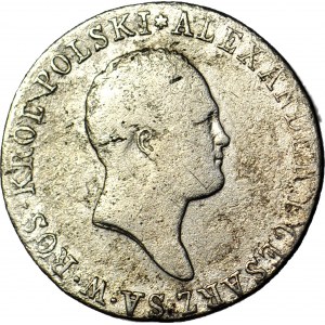 Kingdom of Poland, Alexander I, 1 zloty 1818 IB, rare