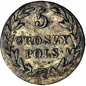 Królestwo Polskie, Aleksander I, 5 groszy 1816 IB, ładne