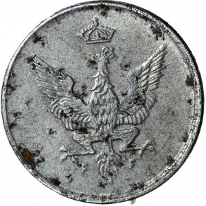 R-, Królestwo Polskie, 1 fenig 1918 FF, stempel 1917 rzadki R3