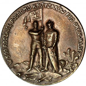 Poland under partition, Medal 1910, bronze, Five hundredth anniversary of the battle of Grunwald