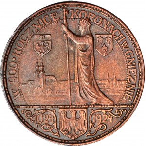 Medal 1924, 900. Rocznica Koronacji Bolesława Chrobrego, mały 37mm