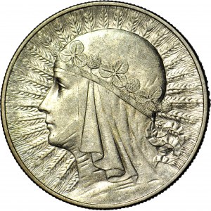 10 złotych 1933, Głowa, piękna