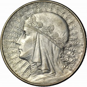 10 zlatých 1933, Hlava, peri-monumental