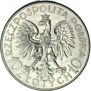 10 złotych 1933, Głowa, bardzo ładna