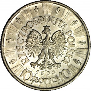 10 zlotých 1935, Piłsudski, mincovňa
