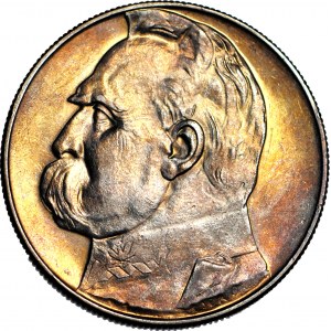 10 gold 1937, Pilsudski, rarer vintage, minted