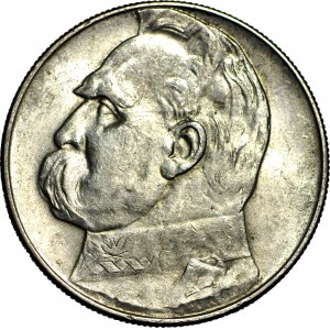 10 złotych 1937, Piłsudski, rzadszy rocznik, mennicza