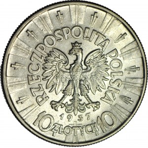 10 zlotých 1937, Piłsudski, vzácnější ročník, přibližná ražba