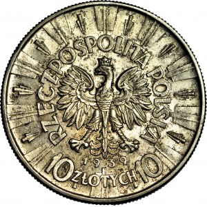 10 złotych 1939, Piłsudski, menniczy