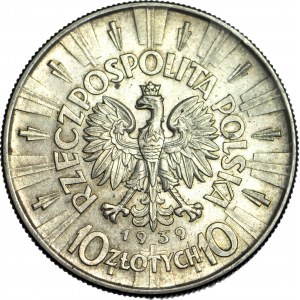 10 gold 1939, Pilsudski, minted