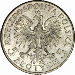 5 złotych 1933, Głowa, mennicza