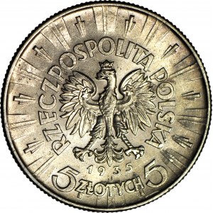 5 złotych 1935, Piłsudski, menniczy