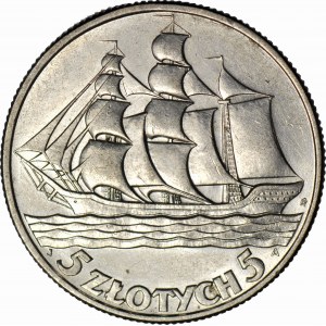 5 zlatých 1936 Plachetnice, mincovna
