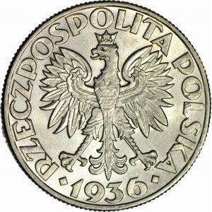5 zlatých 1936 Plachetnice, mincovna