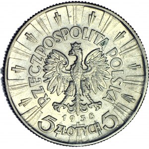 5 gold 1938, Pilsudski, nice