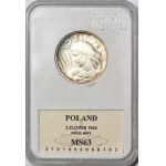 2 złote 1924, Żniwiarka, róg i pochodnia (Paryż), mennicza