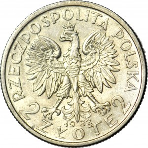 2 zlaté 1932, hlava, raženo