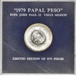 Mexiko 1 peso 1965, protiznačka Návšteva Jána Pavla II. 1979