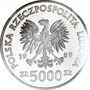 5,000 zl 1989 Torun - Nicolaus Copernicus, SAMPLE, NIKEL
