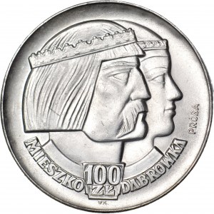 100 złotych 1966, Mieszko i Dąbrówka, PRÓBA, srebro