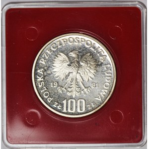 100 gold 1981, St. Mary's Church in Cracow, PRÓBA, silver