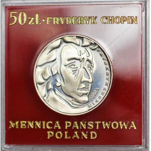 50 zlatých 1972, Frederic Chopin, vzorka, striebro