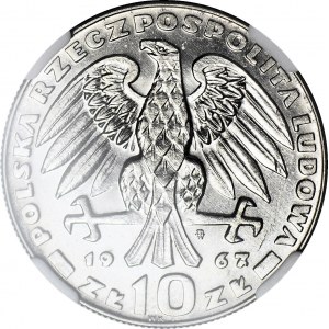10 złotych 1967 Świerczewski, PRÓBA -na awersie, NIKIEL, PROOFLIKE!