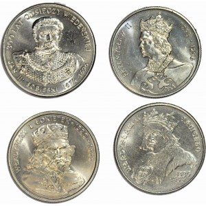 50-100-500 gold 1981-1989, communist party suite, set of 4 mint pieces.