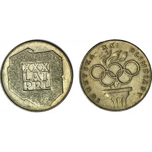 200 Gold 1974 and 1976, XXX YEARS OF THE PRL and XXI Olympics, set of 2.
